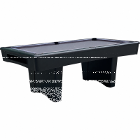 Billardtisch 8ft John West Eliminator III – Gesamtansicht Mattschwarz