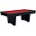 Billardtisch 8ft mit Schieferplatte – Detailaufnahme Spielfeld mit rotem Tuch