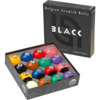 Aramith Black Poolbillard Zubehörset mit 145 cm und 120 cm Queues