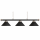 Billardlampe Leuchte mit 3 Schirmen - Mattschwarz