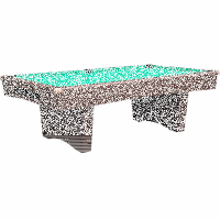 John West Pool Billardtisch Eliminator 7ft mit Schieferplatte Braun
