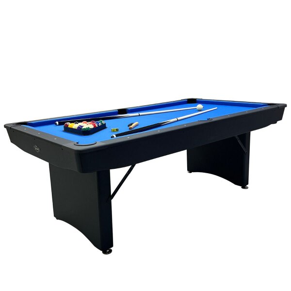 zusammenklappbarer Pool Billardtisch 6ft Schwarz inkl. Zubehör