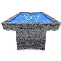 zusammenklappbarer Pool Billardtisch 6ft Schwarz inkl. Zubehör