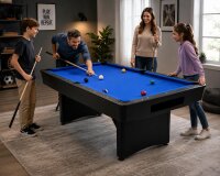zusammenklappbarer Pool Billardtisch 6ft Schwarz inkl. Zubehör