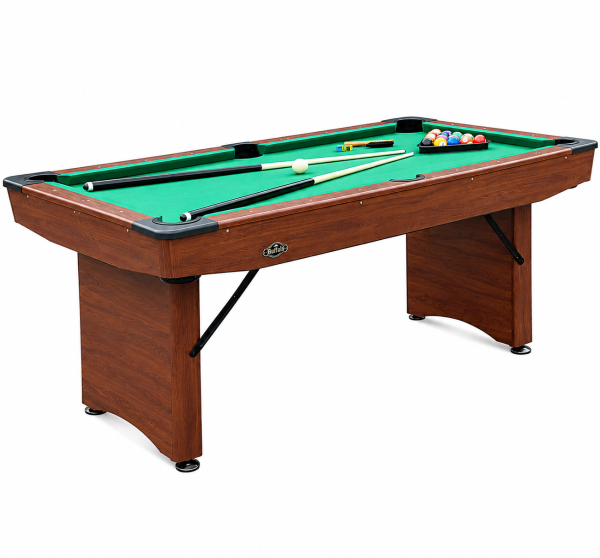 zusammenklappbarer Pool Billardtisch 5ft Braun inkl. Zubehör
