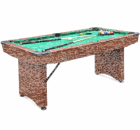 zusammenklappbarer Pool Billardtisch 5ft Braun inkl....