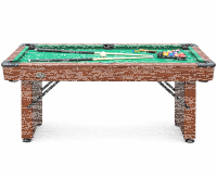 zusammenklappbarer Pool Billardtisch 5ft Braun inkl....