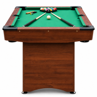 zusammenklappbarer Pool Billardtisch 5ft Braun inkl. Zubehör