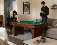 zusammenklappbarer Pool Billardtisch 5ft Braun inkl. Zubehör