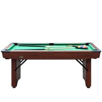 zusammenklappbarer Pool Billardtisch 6ft Braun inkl. Zubehör