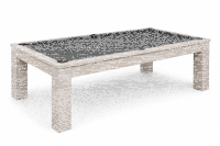John West Billardtisch Weiß – eleganter Pool-Billardtisch mit Schieferplatte