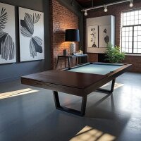 John West Pool Billardtisch Denver Dream 7ft Walnuss inkl. Abdeckplatte mit Schieferplatte