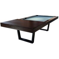 John West Pool Billardtisch Denver Dream 8ft Walnuss inkl. Abdeckplatte mit Schieferplatte