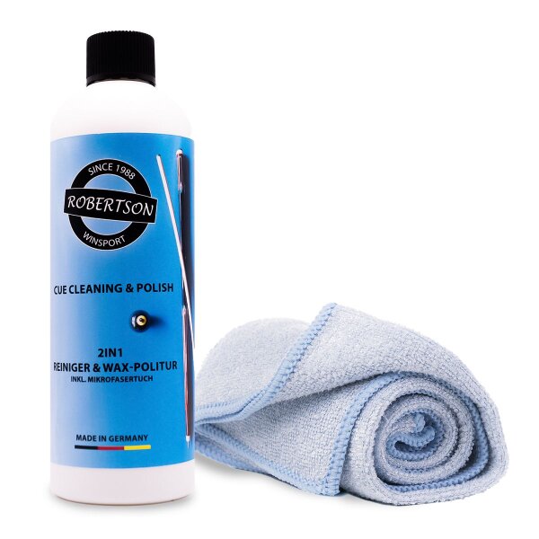 Robertson Cue Cleaning & Polish 2in1 – 200 ml inkl. Mikrofasertuch