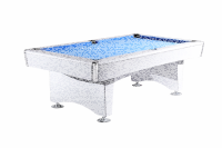 John West Pool Billardtisch Santa Monica mit Schieferplatte 8ft