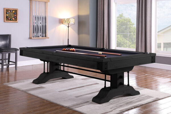 John West Ironwood Billardtisch 8 ft mit Schieferplatte Schwarz