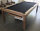 John West Billardtisch Dinner Design Vintage Oak mit Schiefer- und Abdeckplatte