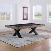 John West Billardtisch Dinner Xoon Vintage Oak 7 ft mit Schiefer- und Abdeckplatte