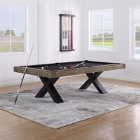 John West Billardtisch Dinner Xoon Vintage Oak 7 ft mit Schiefer- und Abdeckplatte
