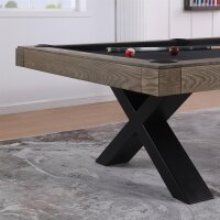 John West Billardtisch Dinner Xoon Vintage Oak 7 ft mit Schiefer- und Abdeckplatte