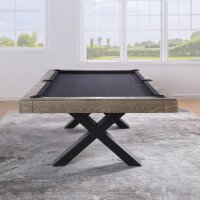 John West Billardtisch Dinner Xoon Vintage Oak mit Schiefer- und Abdeckplatte