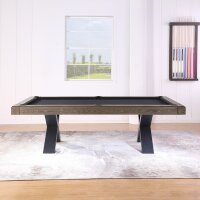 John West Billardtisch Dinner Xoon Vintage Oak mit Schiefer- und Abdeckplatte