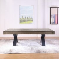 John West Billardtisch Dinner Xoon Vintage Oak mit Schiefer- und Abdeckplatte