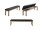 John West Billardtisch Dinner Xoon Vintage Oak mit Schiefer- und Abdeckplatte