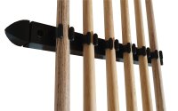 Billard Set - Wandhalterung + 4 professionelle Billardqueues + 2 Brückenqueues