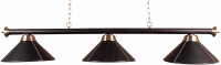 Billardlampe Billard Lampe Leuchte Deluxe Kunstleder Schwarz