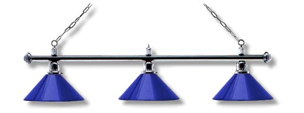 Billardlampe Billard Lampe Leuchte London chrom/blau