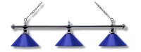 Billardlampe Billard Lampe Leuchte London chrom/blau