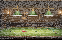 Billardlampe Billard Lampe Leuchte London messing/grün