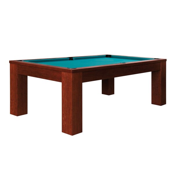 Billardtisch Trento Mahagoni, 8 ft 254 x 142 cm groß, neu mit Schieferplatte