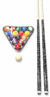 John West Billard Einsteiger Set - Kugeln + Triangel + 2...