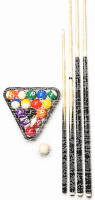 John West Billard Einsteiger Set - Kugeln + Triangel + 4...