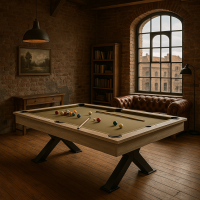John West Pool Billardtisch Nashville inkl. Abdeckplatte mit Schieferplatte