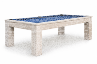 John West Billardtisch Weiß 8ft – großes Spielfeld mit Schieferplatte