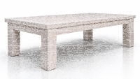 John West Billardtisch Weiß 8ft – großes Spielfeld mit Schieferplatte