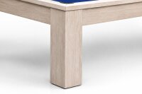 John West Billardtisch Weiß 8ft – großes Spielfeld mit Schieferplatte