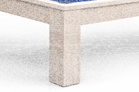 John West Billardtisch Weiß 8ft – großes Spielfeld mit Schieferplatte