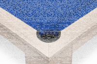 John West Billardtisch Weiß 8ft – großes Spielfeld mit Schieferplatte