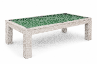 John West Billardtisch Weiß 8ft – großes Spielfeld mit Schieferplatte