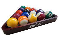 John West Triangel für 57 mm Pool Billardkugeln Holz Mahagoni