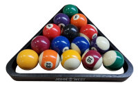 John West Triangel für 57 mm Pool Billardkugeln Holz Schwarz